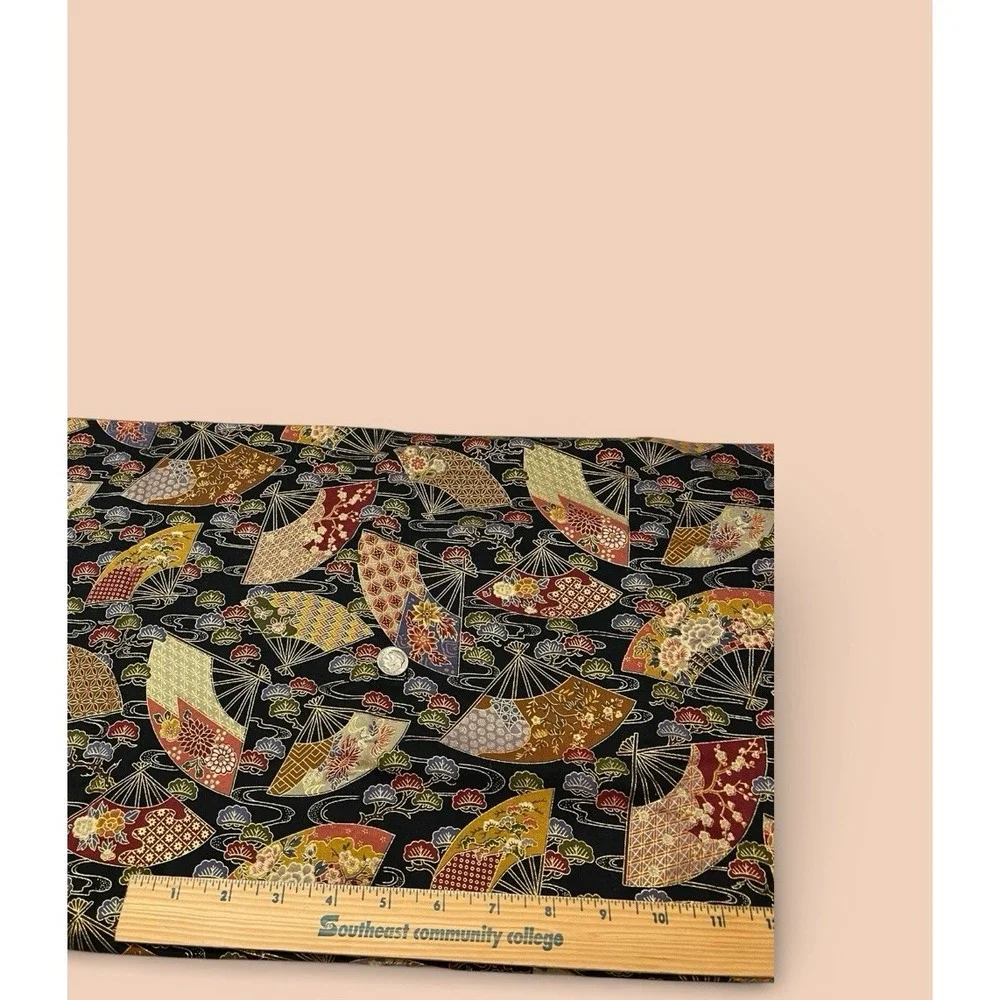 Quilt Craft Fabric 100% Cotton Oriental Gardens By Artistic Expressions‎ 44 x 46